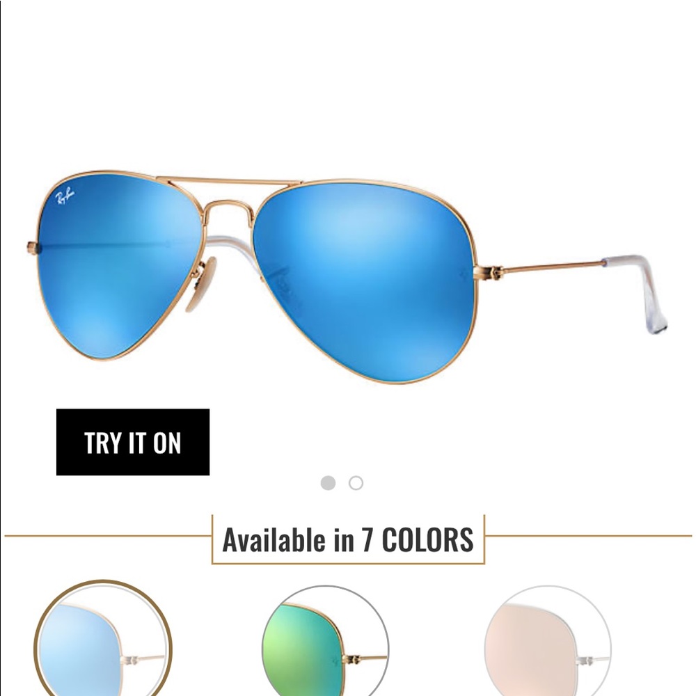 Ray Ban Aviator Blue Flash Lenses